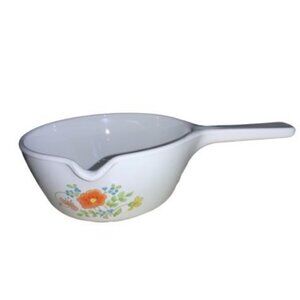 Corning Ware Wild Flowers 2 1/2 Cup Sauce Pan With Pour Spout P-89-B  No Lid